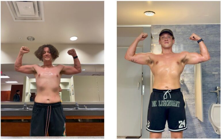 Bryan before and after collage